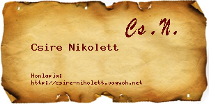 Csire Nikolett névjegykártya