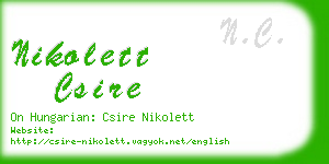 nikolett csire business card